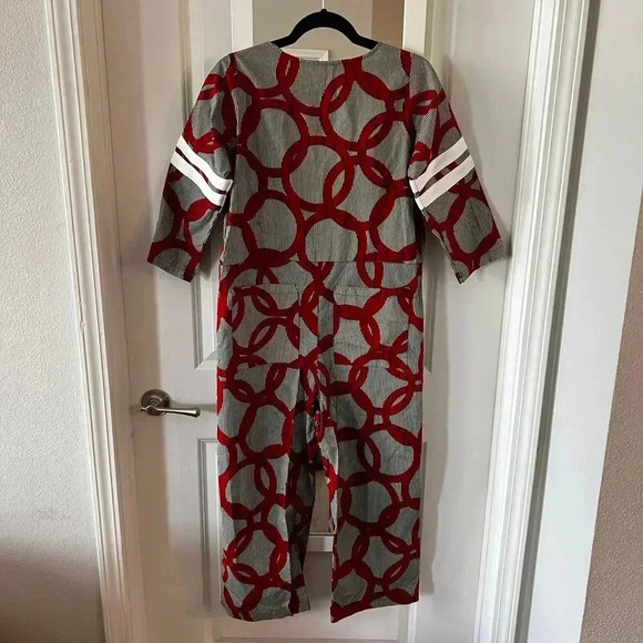 Maison Chateau Rouge Jumpsuit Size Small Color Black Red - Picture 4 of 4